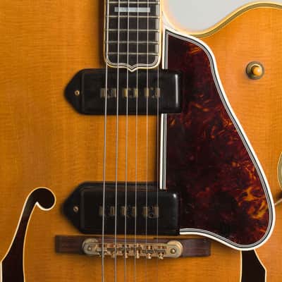 Gibson  Byrdland N (Pre-Production) Thinline Hollow Body Electric Guitar (1955), ser. #A-20986, original brown hard shell case. image 16