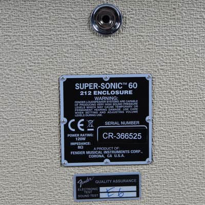 Fender Super-Sonic 60 212 Electric Guitar Speaker Cabinet Blonde with Cover image 7