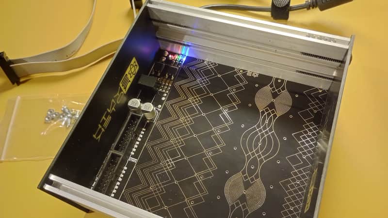 24hp powered eurorack skiff with DC power supply, lightly used, synthrotek Ecoskiff image 1