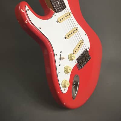 LEFTY! Wildwood Vintage ST66 Swamp Ash Boutique Custom Relic Fiesta Red Nitro Gibson 24.75” Scale Strat 7.2 Lb HSC image 10