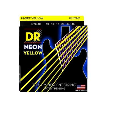 DR Strings NYE-10 Nickel Coated Electric Guitar Strings, Medium, 10-46 image 1