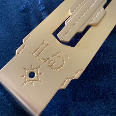 Gibson-OEM-Exclusive L-5 “Satin” Gold Plated brass Tailpiece with matching Satin Gold  parts package. image 15