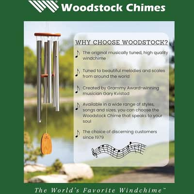 Woodstock Wind Chimes Zenergy Solo Hand Chime, Silver (7") Musically Tuned for Meditation, Yoga and Mindfulness, Bell Percussion Instrument For Teachers and Classrooms image 3