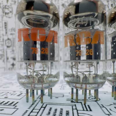 RCA 6201 (GE Made) 12AT7WA 5x Tubes - 1979 NOS Factory Matched Set - Military Spec ECC81 image 2