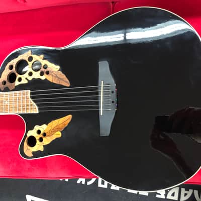 Ovation Celebrity Mid-Depth Left-Handed Acoustic-Electric Black image 2