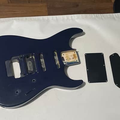 1989-91 Japan Charvel 375 Deluxe Blue Flame Maple Guitar Body Floyd Ready image 1