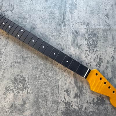 BMC Guitar Neck Strat® Stratocaster® 21 Fret Amber Flame Maple With Rosewood Fingerboard Rounded Fret Ends 9.5 Radius  SFMRA21 #4 image 1