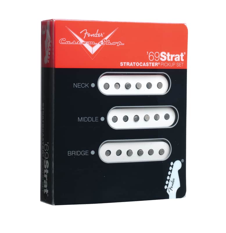 Genuine Fender Custom Shop '69 Strat pickups - set of 3, white 099-2114-000 NEW image 1