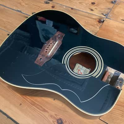 Eko E 20 Ranger VI 1970s Acoustic Guitar Body Good Condition Black image 3