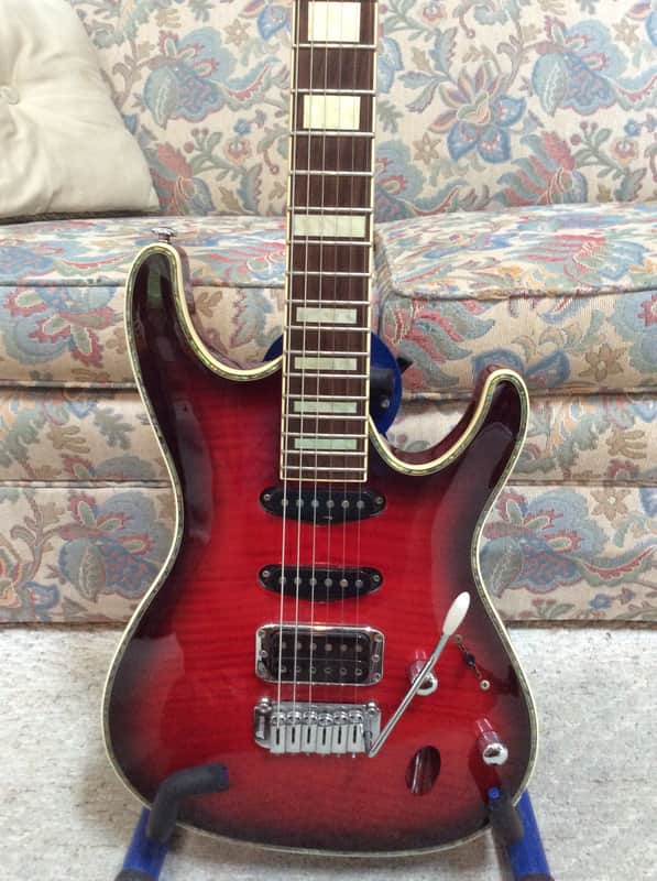 Ibanez SAS36FM 2008 - Flame Maple, Red image 1