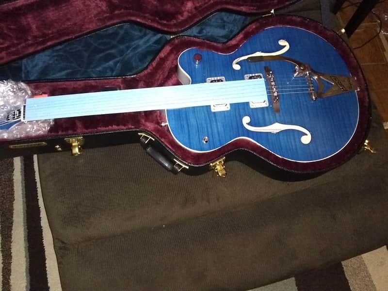 Gretsch G6120SH-HBLU Brian Setzer Hot Rod 2017 2 Tone Harbor Blue image 1