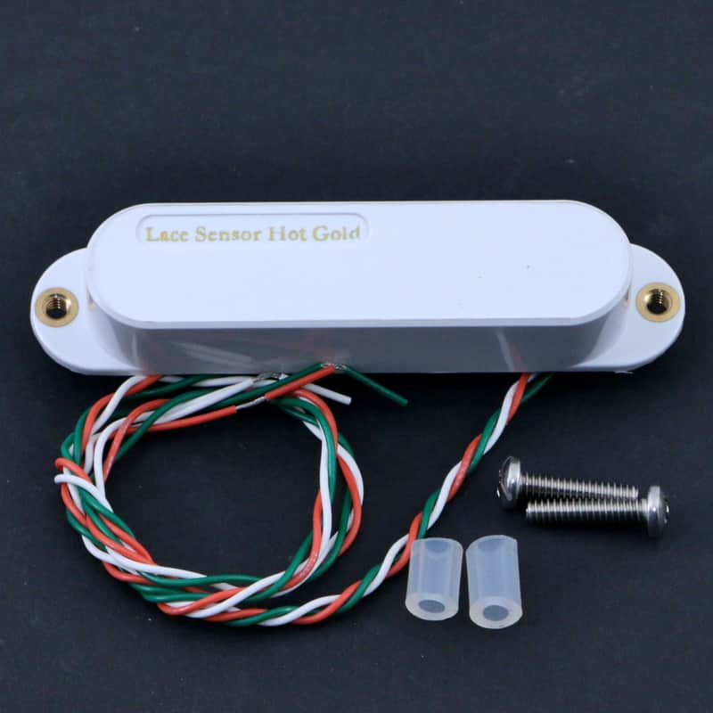 Open Box Lace Sensor Hot Gold Mid/Neck Single Coil Guitar Pickup White image 1