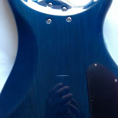Lefty Warwick Rock Bass 4 2010 Trans Blue with Deluxe Gig Bag/Kit image 15