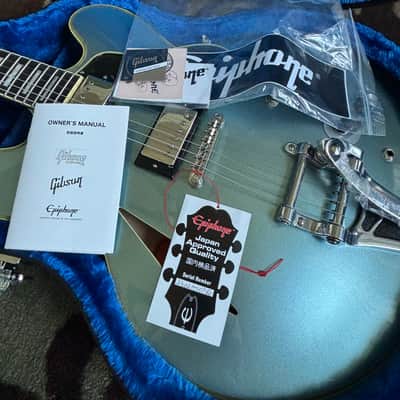 Epiphone Shinichi Ubukata Limited Edition Japan Only Signature ES-355 Pelham Blue Unplayed /As New image 16