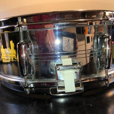 Slingerland - Chrome Over Brass Sound King Snare Drum image 5