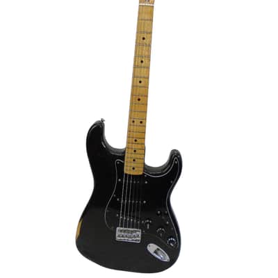 Vintage 1978 Fender Stratocaster Hardtail Electric Guitar, Maple Fingerboard, Black image 1