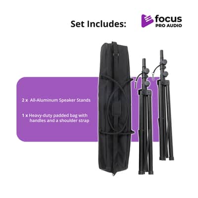Focus Pro Audio All-Aluminum Speaker Stand Pack image 4