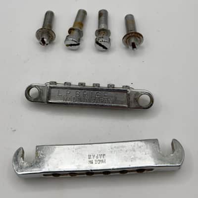 Ibanez LP Bridge Made In Japan MIJ W/ Matching TP ABR Style 1970s - Chrome image 4
