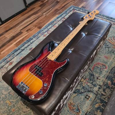 2008 Fender American Standard Precision Bass - 3-Tone Sunburst - w/Hardshell Case image 2