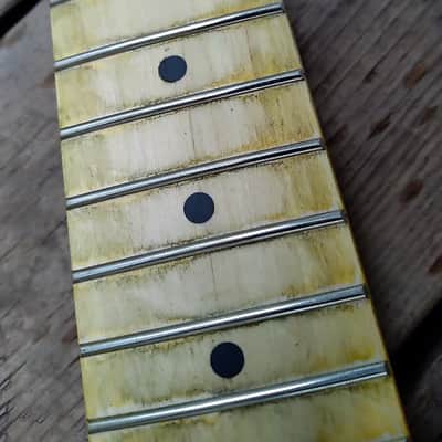 21 Fret Relic Maple Guitar neck nitro vintage tint Strat style guitar neck dowel insert image 3