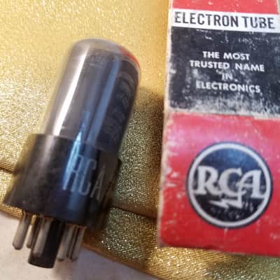 RCA Matched Pair (2) 6SN7GT tNOS AT1000 TESTED Vacuum Tubes greyglass T2 dual triode 1948-1952 image 2