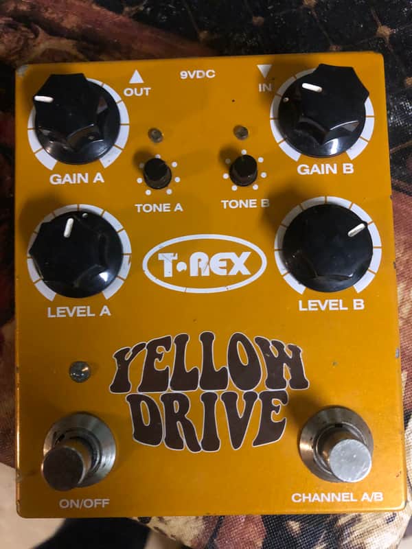 T-Rex Yellow Drive Dual Channel Distortion Pedal | Reverb
