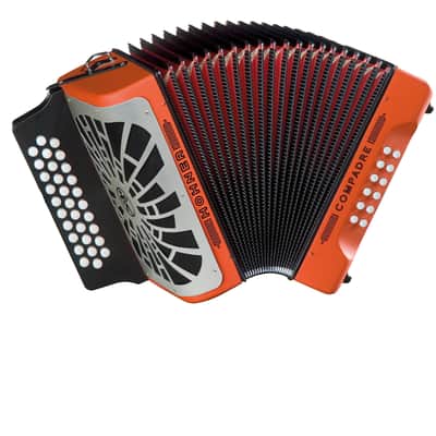 Hohner Compadre GCF (SOL) Button Accordion - Orange image 4