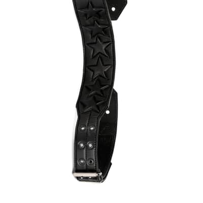 Al Bane For Leather - Blackstar 3" Leather Guitar Strap - Black / Black image 2