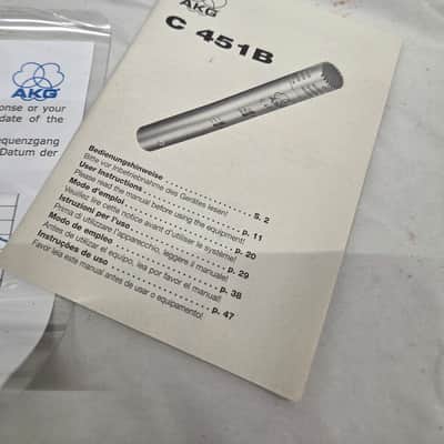 AKG C451B Small Diaphragm Cardioid Condenser Microphone 2010s - Satin Nickel Plated (C020-S26) image 2