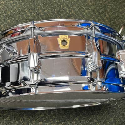 Ludwig 5pc Hollywood Outfit With Supra-phonic Snare - 8x12 / 9x13 / 16x16 / 14x22" Drum Set Keystone Badges 1966 - 1968 - Blue Sparkle / Vintage Hardware (SPEED KING, SPUR-LOK & More) image 8