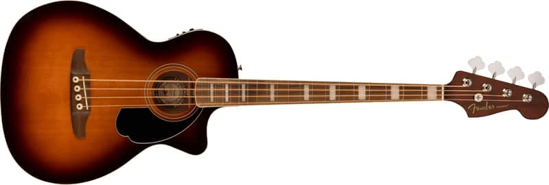 Fender Kingman™ Bass, Walnut Fingerboard, Black Pickguard, Shaded Edge Burst-IWA2346737 image 1