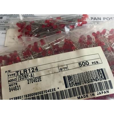 Toshiba TLR124 Vintage Leds 20pcs compatible  TR-808  // compatible with Many Roland Devices ,  ( LOW BRIGHT  LEDS)