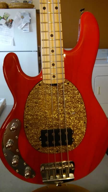 Spring Time!!! Ernie Ball STING RAY discontinued color RED /Orange FUNK MACHINE!! image 1