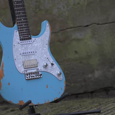 Mayones Aquila Aged 6 V24 - Monolith Daphne Blue Nitro(Relic) image 5
