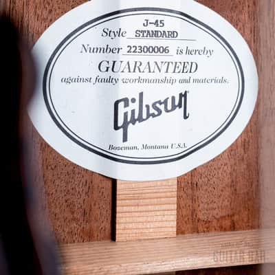 2020 Gibson J-45 Standard Dreadnought Acoustic Electric Guitar, Near-Mint w/ Case & Hangtags image 6