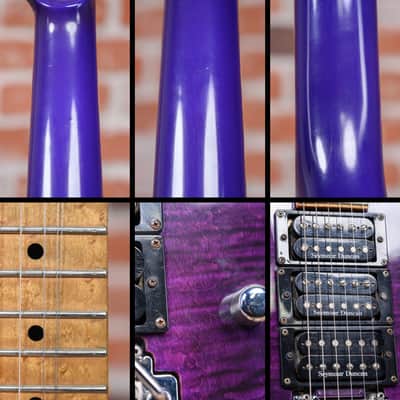 ESP USA Custom Shop Random Star Figured Maple Top See-Thru Purple 2000 w/OHSC image 15