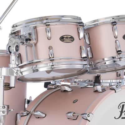 Pearl Masters Maple Gum 4-Piece Shell Pack Drum Kit - 22/16/12/10 - Satin Rose Gold image 4