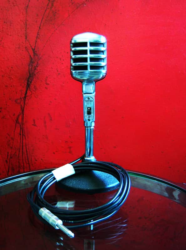 Vintage 1950's Electro-Voice 611 Mercury Omnidirectional Dynamic Microphone Hi Z w Belden cable 911 610 910 image 1