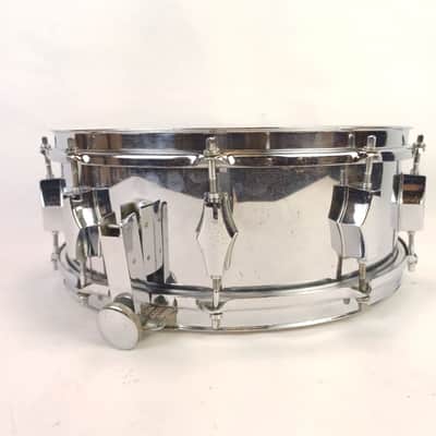 Fibes SFT690 5.5x14"Snare Drum Chrome Over Fiberglass Shell 70s Vintage 10Lug NY image 6