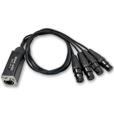 SAET-4MF-3 - 4 Channel, 3 Foot RJ45 Ethercon Cat5/Cat6 to XLR Female and Male Breakout Audio Snake Cable Bundle image 2