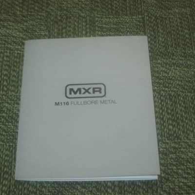 very lightly handled / mostly very clean MXR EMPTY BOX for M116 Fullbore Metal Distortion (NO pedal) + original Instructions & original Warranty / Registration (2010s-2020s) BOX: black cardboard with silver color MRX logo / LABELS: gray & black image 16