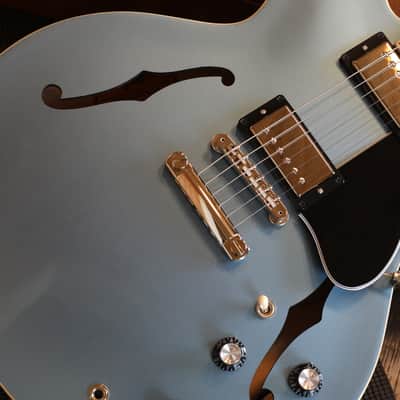 Unplayed! 2024 Gibson ES-335 Block Semi-Hollow Electric Guitar Pelham Blue image 4