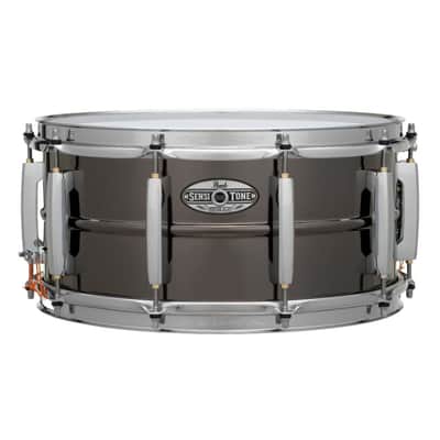 Pearl Sensitone Heritage Alloy Snare Drum 14x6.5 Black Nickel Over Brass image 1