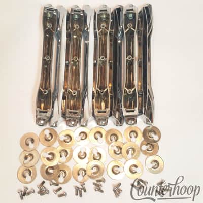 *Premier 8x Snare Drum/Marching/Bass Lugs 7 1/8"Long Diamond Chrome Vintage 70s* image 4
