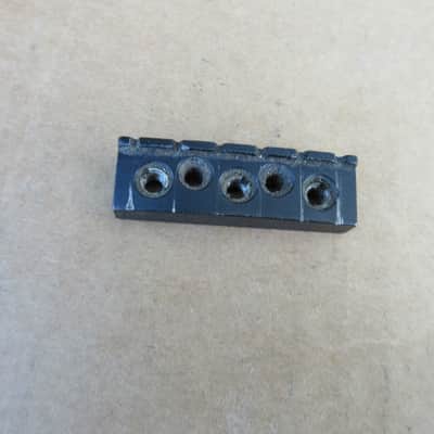 Vintage 1980s Black Locking Electric Guitar Nut Metal Black image 1