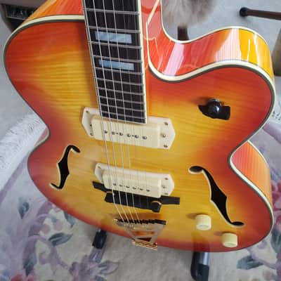 D'Angelico Excel EX-59 17" Hollow Body - Stairstep Tailpiece | Flame Maple Sunburst image 11