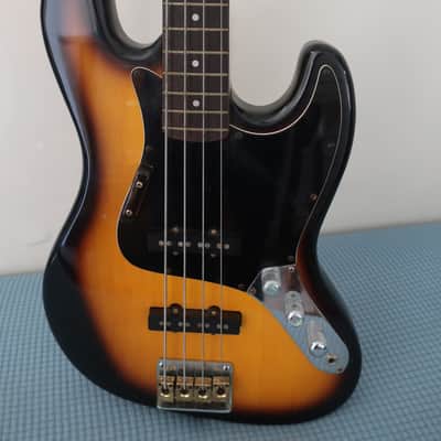 Vintage 1970s Hondo Deluxe Series 840 Top Of The Line Series Jazz Bass Big MIK Korea Sunburst Retro Relic Hi Quality Big Chunky U Neck 10 Pound Bass! Teisco Cort image 2