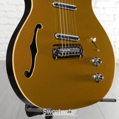 Danelectro Fifty Niner DC Semi-hollowbody Electric Guitar - Gold Top (59RGoldTopd1) image 7