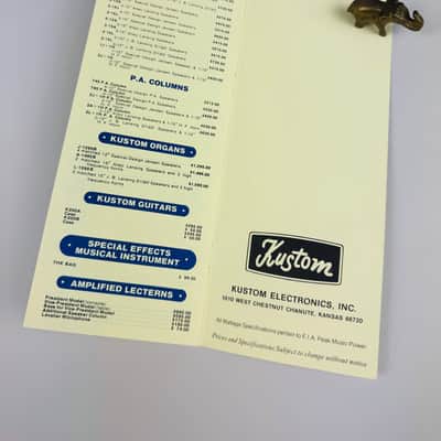 Kustom June 1, 1970 Suggested Retail Price List Booklet, Yellow image 3