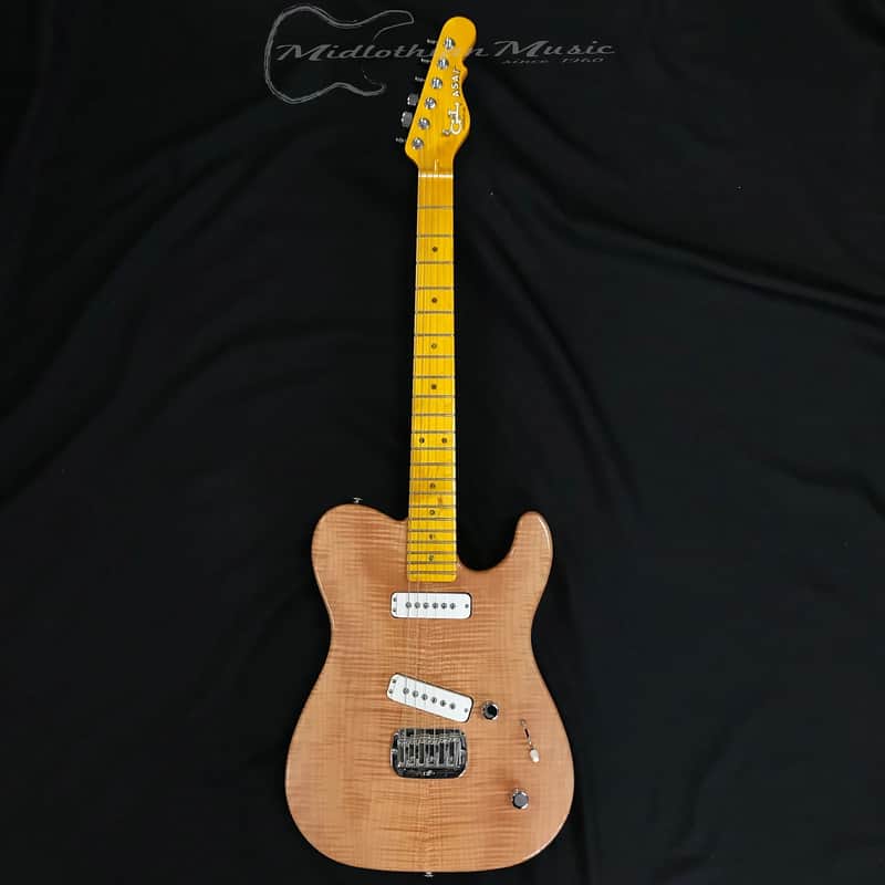 G&L USA ASAT Deluxe Flame Maple Top Natural Gloss Electric Guitar image 1